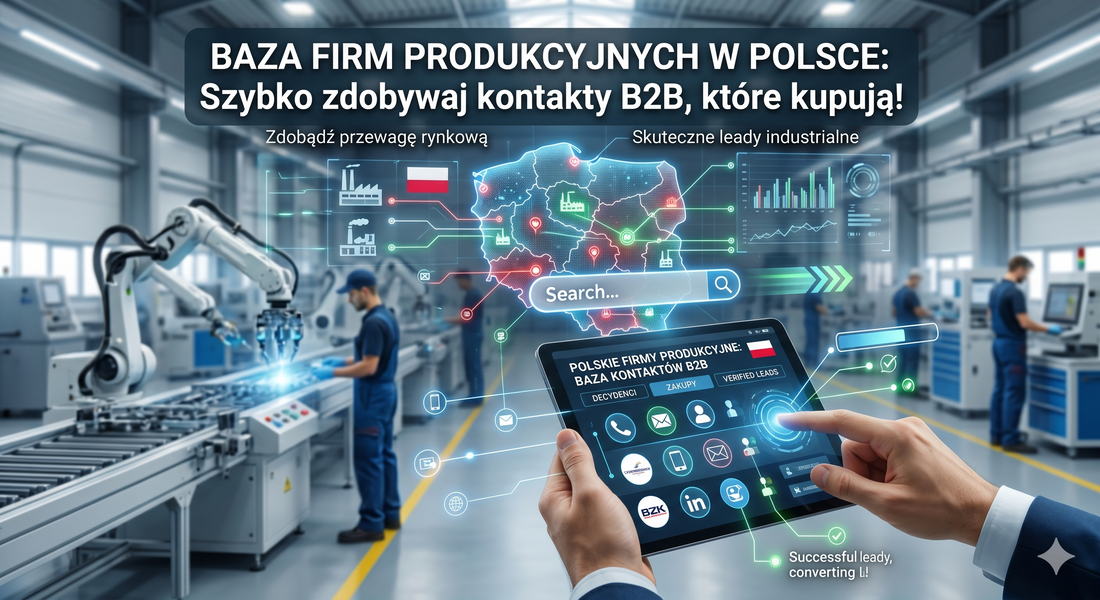 Baza firm produkcyjnych w Polsce: Jak szybko zdobyć kontakty B2B, które kupują?