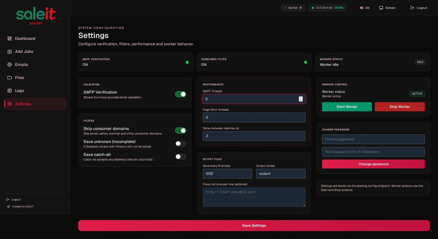 Saleit Leader 3.0 — zbieraj adresy email z całego świata