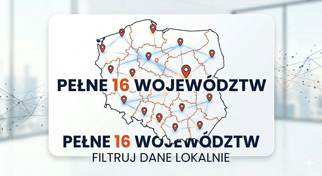 baza email firm podzial na wojewodztwa