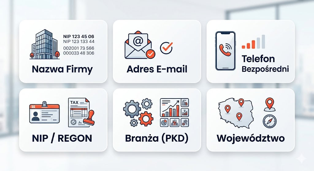 baza kontaktow biznesowych struktura pliku xlsx