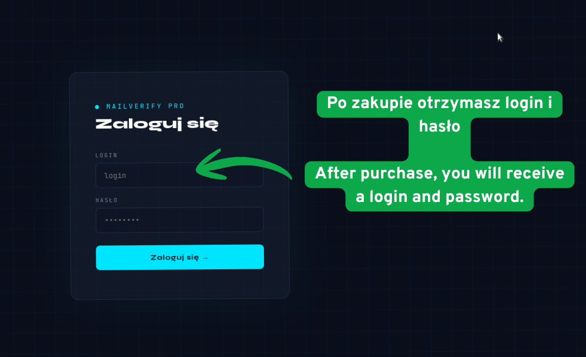 Interfejs aplikacji Mail Validator krok po kroku