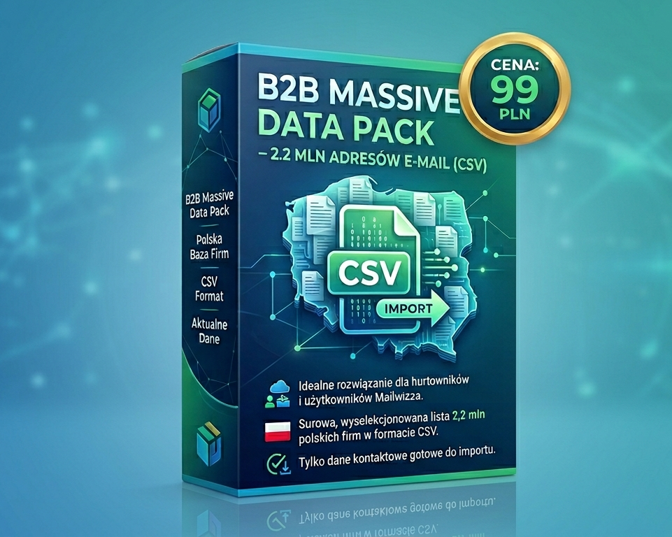 Baza Email Marketing B2B – 2,2 mln Adresów do Cold Mailingu
